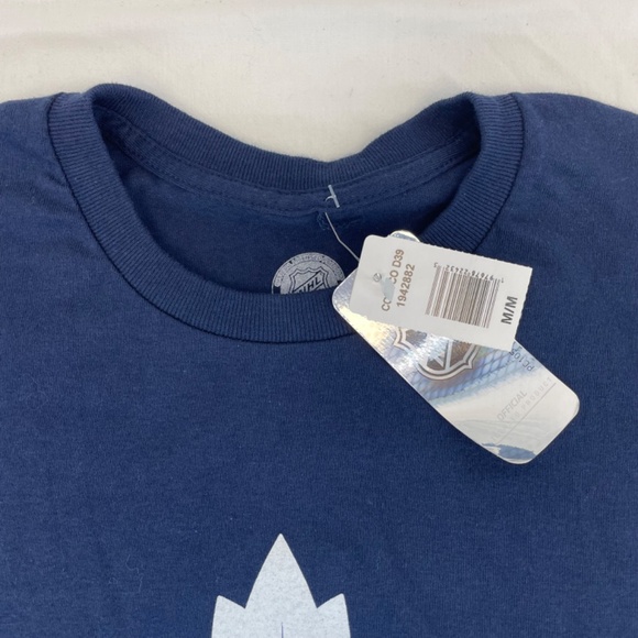 Toronto Maple Leafs NHL Logo T-shirt Navy White Unisex Size Medium NEW - Picture 3 of 8